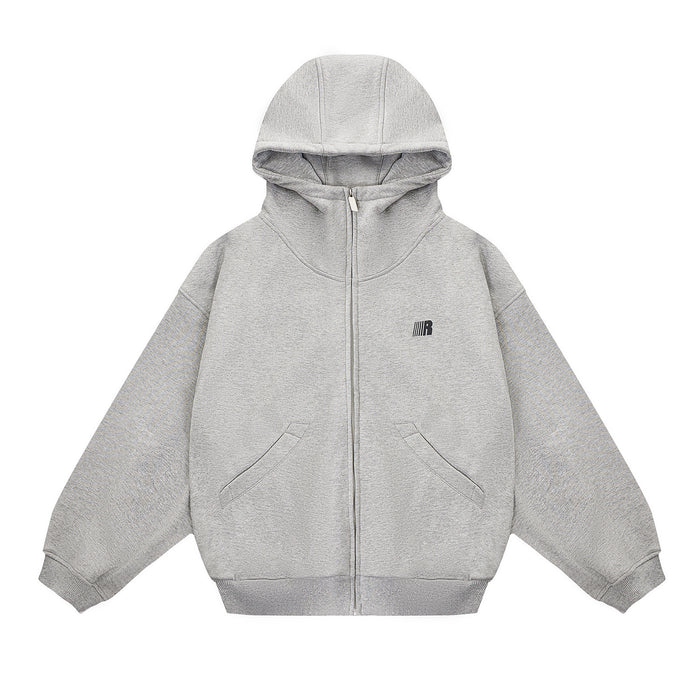 Heavyweight High-neck Air-layer Hooded Sweatshirt