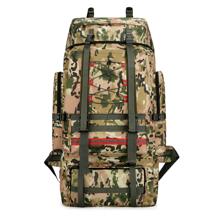 Bolsa de viaje impermeable de camuflaje para exteriores, 130 litros, 120 litros de gran capacidad, acolchada de algodón, ideal para equipaje, trabajo, senderismo y acampada. 