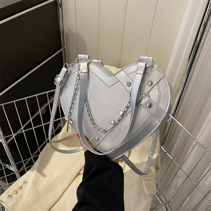 Sac bandoulière en forme de cœur, mignon et original, de style coréen