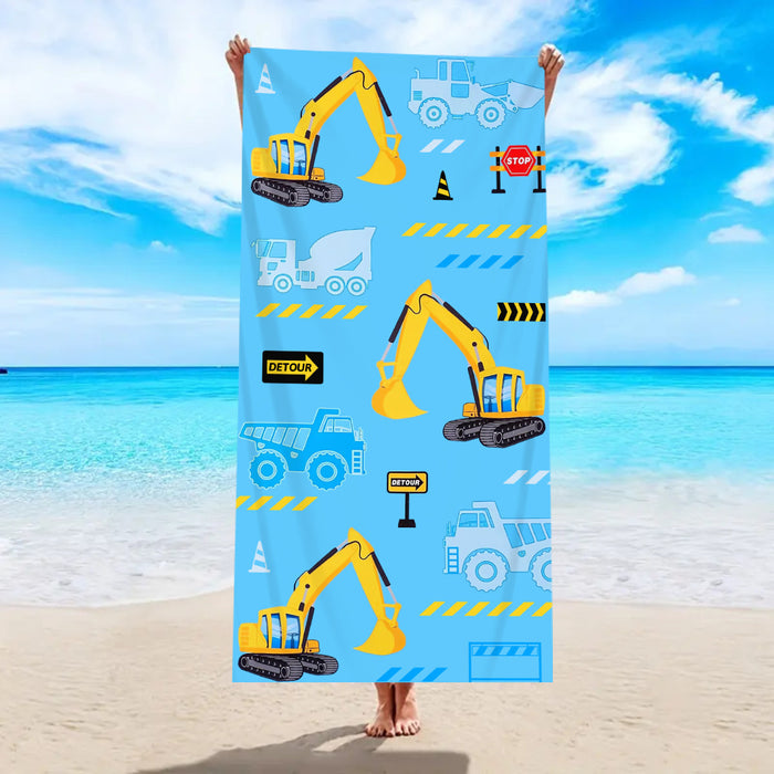 Quick-drying Microfiber Beach Bath Towel Double-sided Velvet