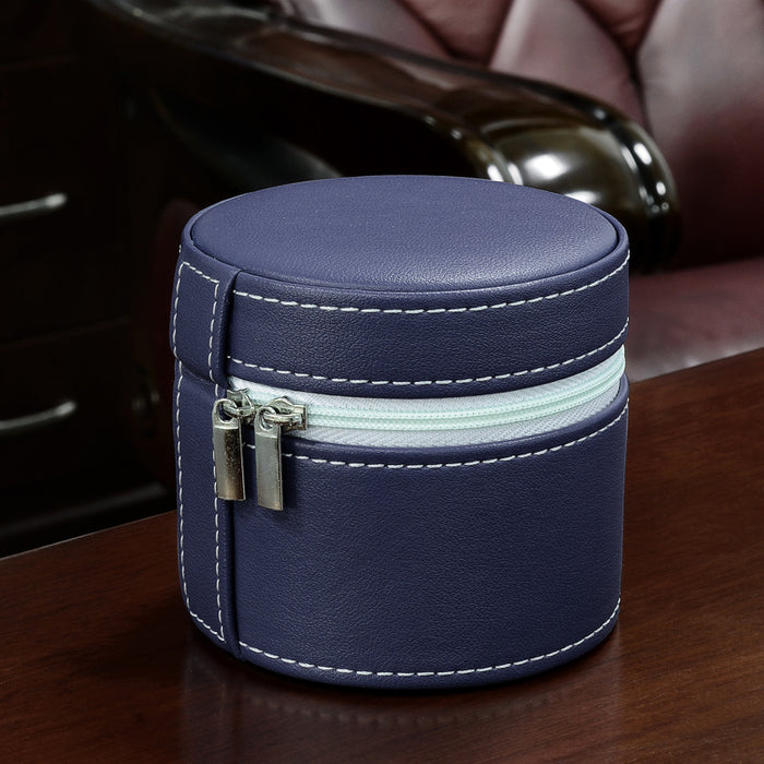 Organizador de relojes de viaje portátil y minimalista de cuero