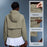 Womens Outdoor Water-Resistant Wear-Resistant Stowable Hooded Loose Casual Jacket