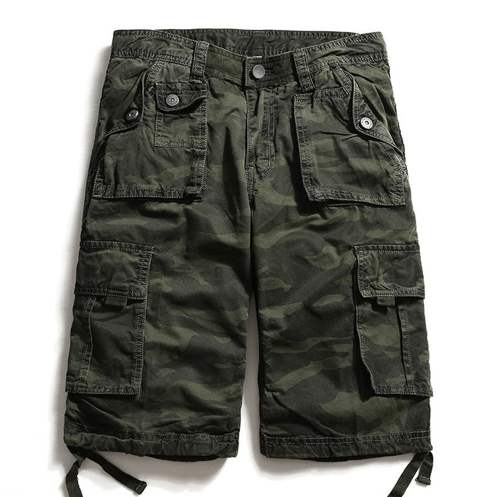 Pantalones cortos cargo de camuflaje de algodón de verano