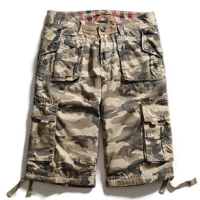 Pantalones cortos cargo de camuflaje de algodón de verano