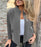 Woolen Lapel Tether Faux Pocket Suit Jacket