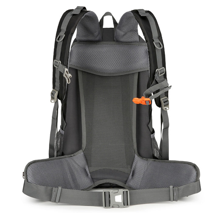 Mochila de senderismo al aire libre de nailon impermeable de gran capacidad con soporte multifunción