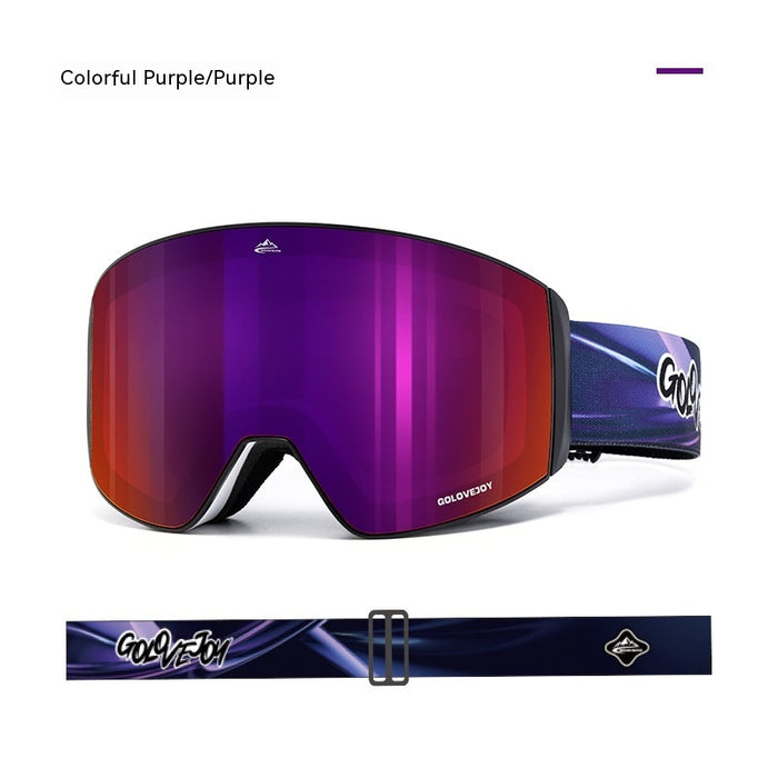 Lunettes de ski magnétiques double couche pour sports de plein air