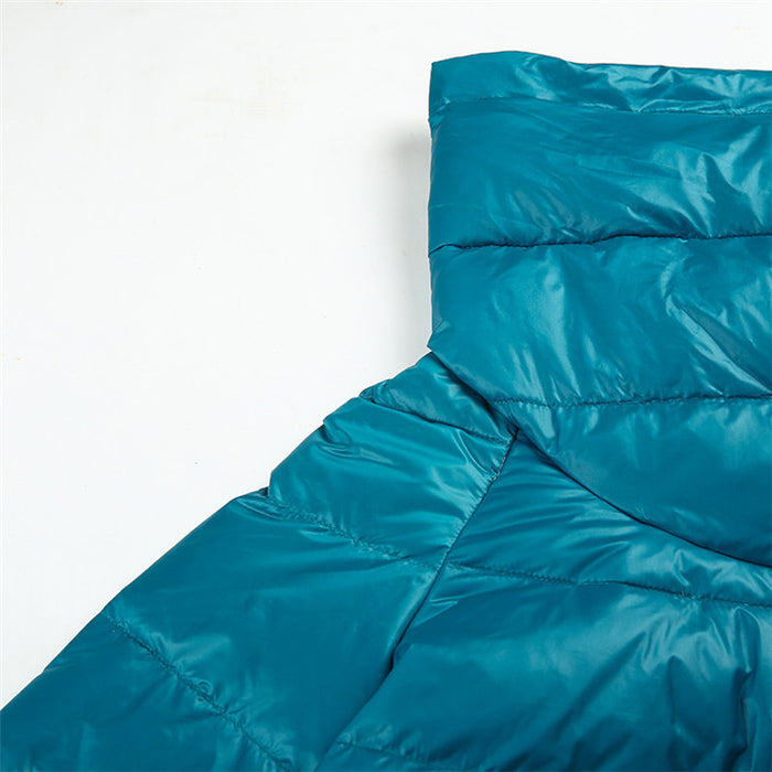 Down Jacket Women's Winter Fashion White Duck Down A- Line Plus Size Lightweight Thermal Turtleneck Down Jacket One Piece Dropshipping