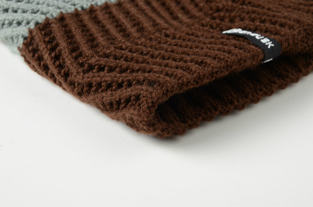 Fleece Lined Ski Running Knitted Hat Scarf