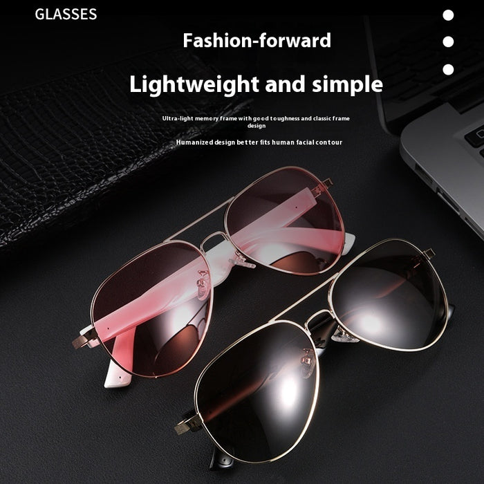 Lunettes de traduction IA intelligentes avec Bluetooth, audio et protection UV, lunettes de soleil polarisées