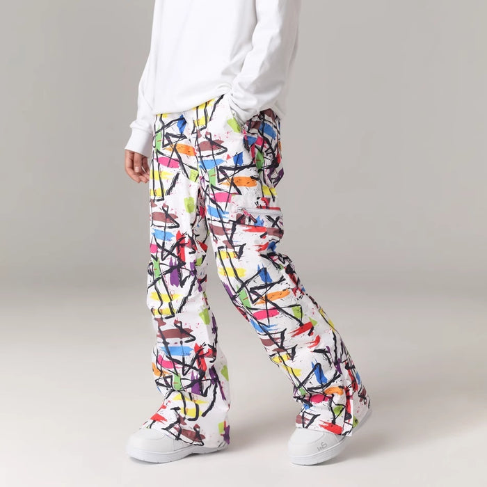 Pantalon de ski imperméable, coupe-vent et thermique, coupe ajustée.