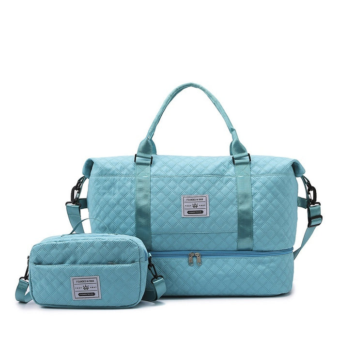 Sac de Voyage Fourre-tout Matelassé Brodé Grande Capacité avec Poignée