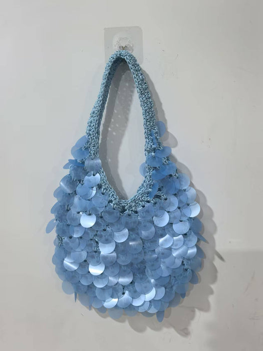 New High-End Handmade Natural Sequin Handbag For Women
