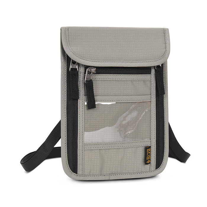 Bolsa de pasaporte multifuncional con clip para billetes, estuche de transporte de gran capacidad