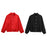 Womens Fashionable Round-Neck Solid-Color Wool Coat