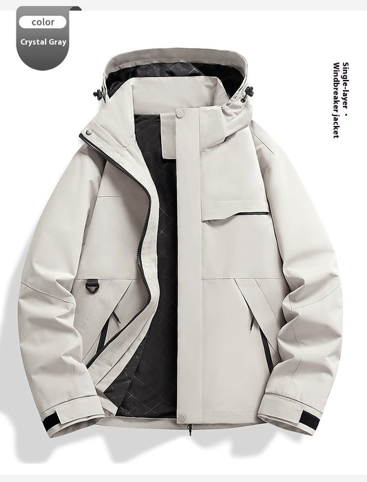 Veste imperméable monocouche printemps-automne, coupe-vent et imperméable, idéale pour les sports de plein air et le cyclisme.