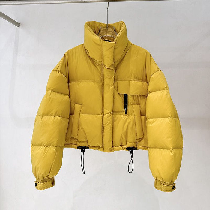 Korean-style Stand Collar Simple Thickened Short Stylish Puffer Jacket