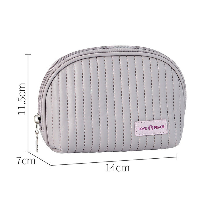 Trousse de toilette ronde, trousse de toilette de voyage mignonne pour femme, sac de toilette imperméable en cuir PU, grande capacité, toucher agréable, trousse de toilette portable