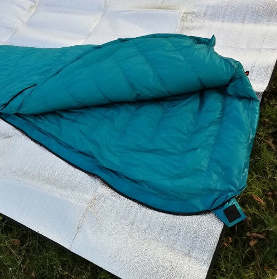 Sac de couchage portable en duvet, épais et chaud, idéal pour les voyages en plein air en automne et en hiver.