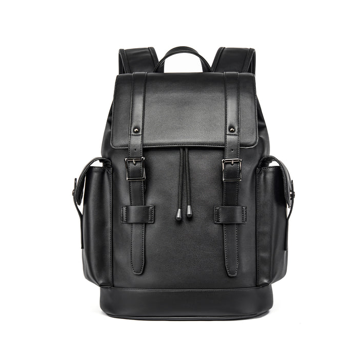 Men's Leather Backpack Large Capacity Business Computer Bag