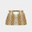 Hollow-out Bamboo-Section Handle Handwoven Small Square Bag