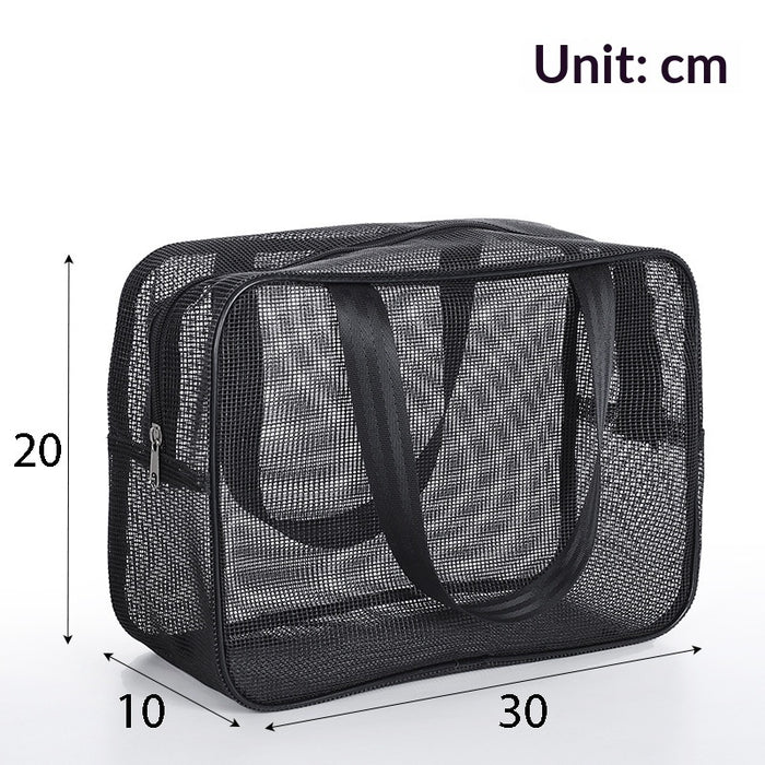 Mens Mesh Toiletry Travel Bag For Bathing Storage