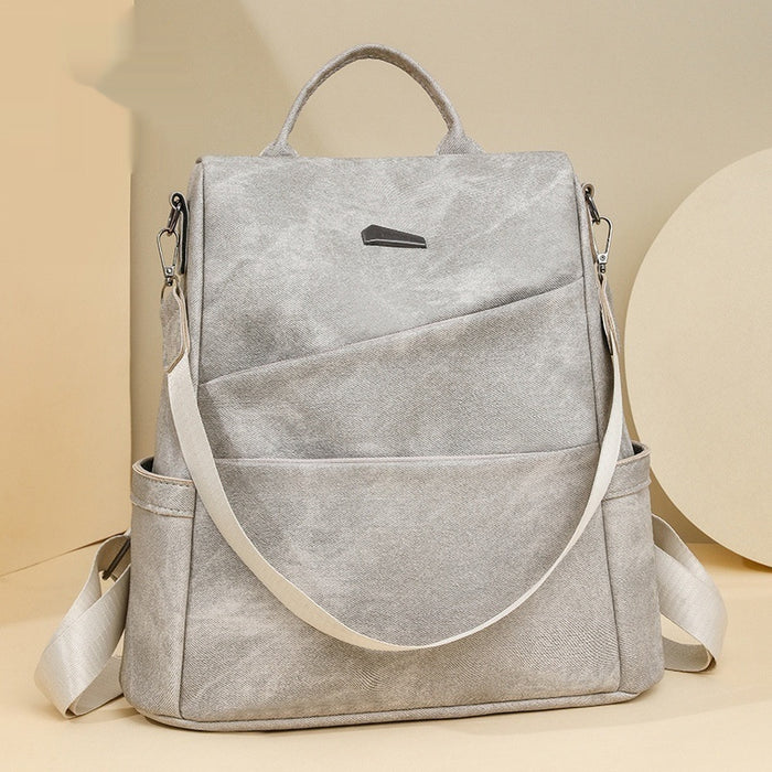 Sac à dos souple en cuir pour femme, idéal pour les loisirs, les trajets quotidiens, les voyages et l'école.