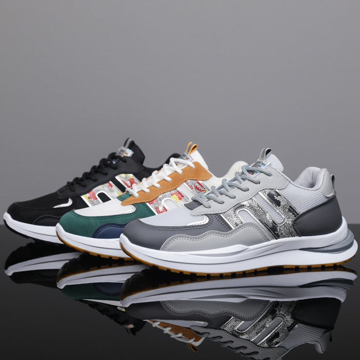 Zapatos deportivos casuales transpirables de malla para hombre de talla grande