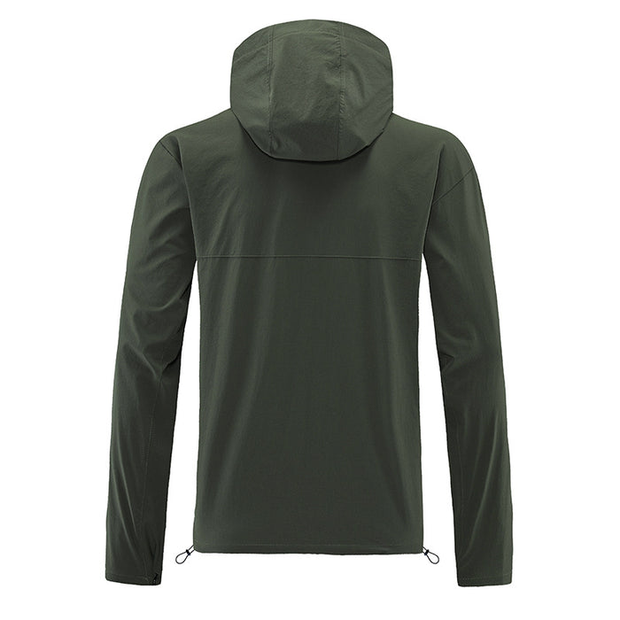 Veste de sport décontractée pour homme, coupe-vent imperméable à séchage rapide, idéale pour l'alpinisme et les activités de plein air.