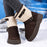 Round Toe Fashionable And Comfortable Furry Slip-on Snow Boots For Women
