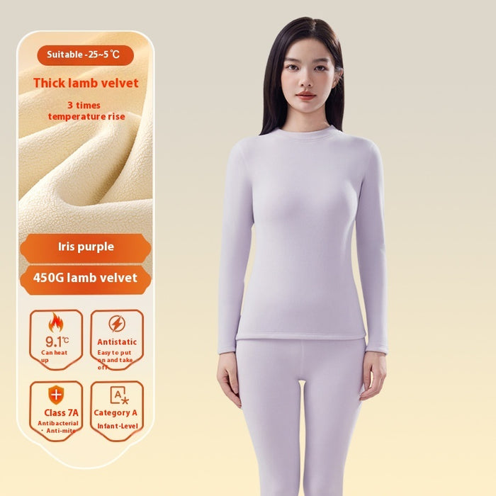 Women's Autumn Winter Berber Fleece Thermal Underwear