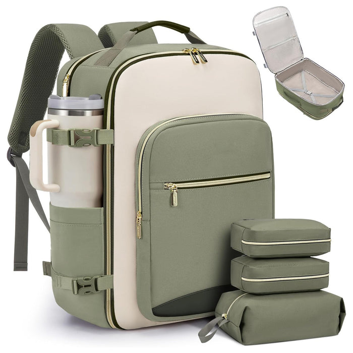Travel Airline Carry-On Luggage Set With 3 Organizer Pouches