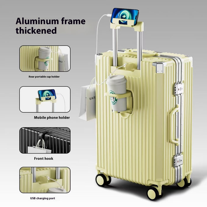 Maleta con ruedas multifuncional anticaídas, gruesa y de gran capacidad.