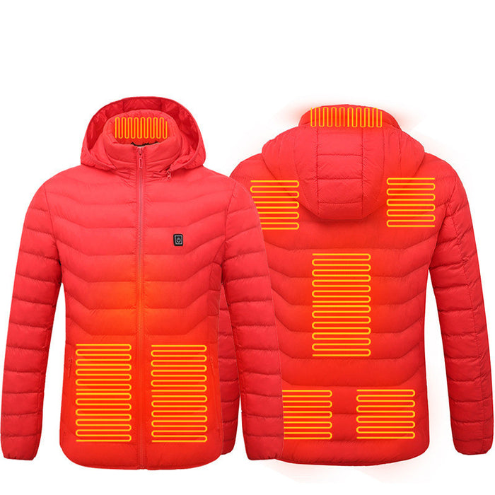 Nueva chaqueta calefactable, abrigo eléctrico USB, abrigo de algodón, ropa térmica, chaleco calefactor, ropa de hombre para invierno