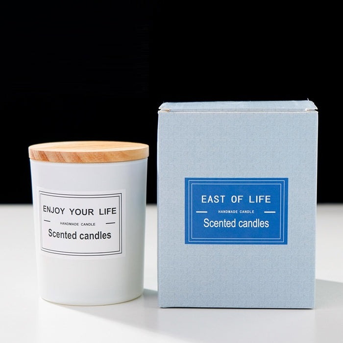 Bougie d'aromathérapie en pierre de cristal naturelle, cire de soja, sans fumée, coffret cadeau, cadeau de Noël à faire soi-même