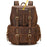 Large Capacity Crazy Horse Leather Backpack Travel Outdoor Flip