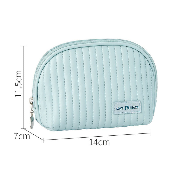 Trousse de toilette ronde, trousse de toilette de voyage mignonne pour femme, sac de toilette imperméable en cuir PU, grande capacité, toucher agréable, trousse de toilette portable