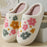 Chaussons en coton chauds et confortables à fleurs colorées, d'intérieur,