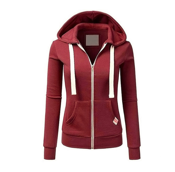 Cardigan sport décontracté pour femme avec sweat à capuche zippé