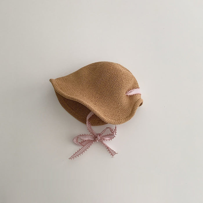 Chapeau de paille de plage anti-soleil pour filles