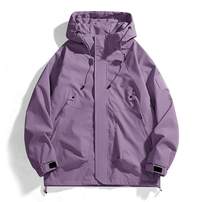 Veste cargo ample imperméable à capuche