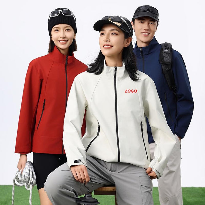 Veste imperméable fine à col montant pour homme