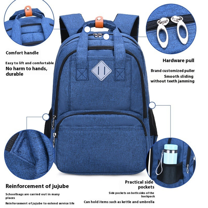 Primary School Student Schoolbag Male Grade 3-6 Junior's Schoolbag Female Double Backpack