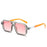 Women's Fashion Reflective Lenses Brown Sun Glasses