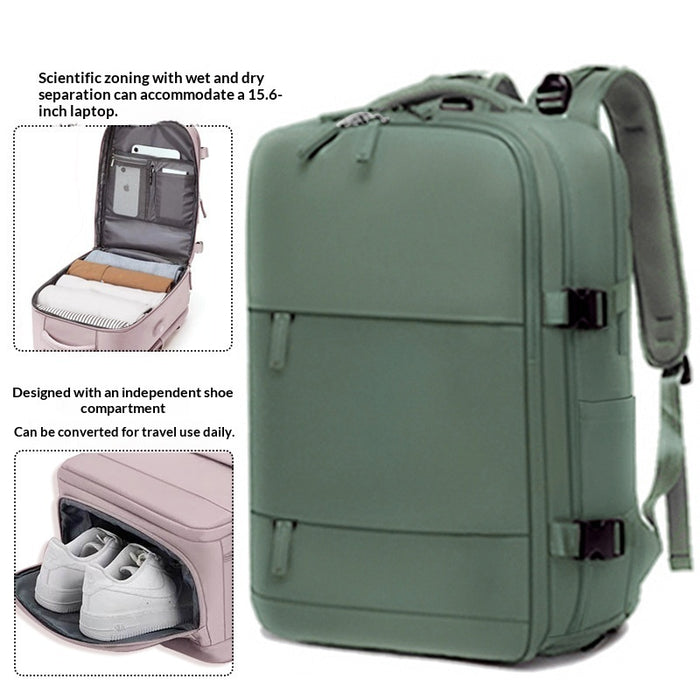 Sac à dos décontracté pour homme, imperméable, pour ordinateur portable, avec séparation sec-humide