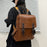 Authentic Leather Tactile Feel Retro Campus Outdoor Travel Backpack