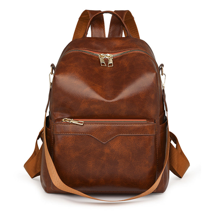 Sac à dos de voyage pour femme, style coréen, en PU souple, grande capacité, polyvalent, nouvelle collection printemps-été