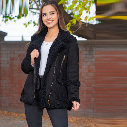 Manteau de motard en fourrure une pièce, style chevalier, vêtements pour femmes européens et américains