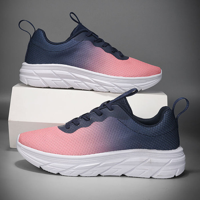 Zapatos de hombre de viaje de malla transpirables y cómodos con plataforma.