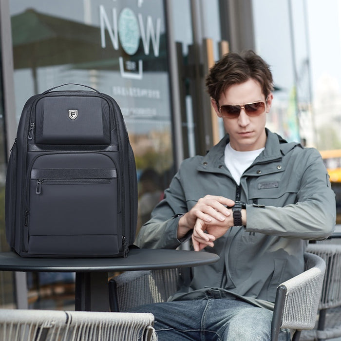 Business Casual Large Capacity Scalable Business Trip Travel Laptop Bag Backpack Men